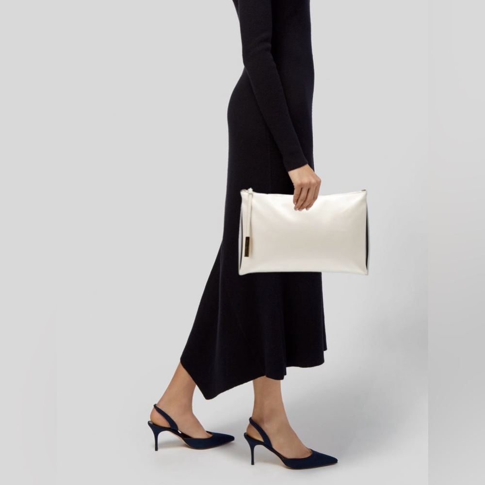 Stella McCartney Ivory Soft Leather Clutch